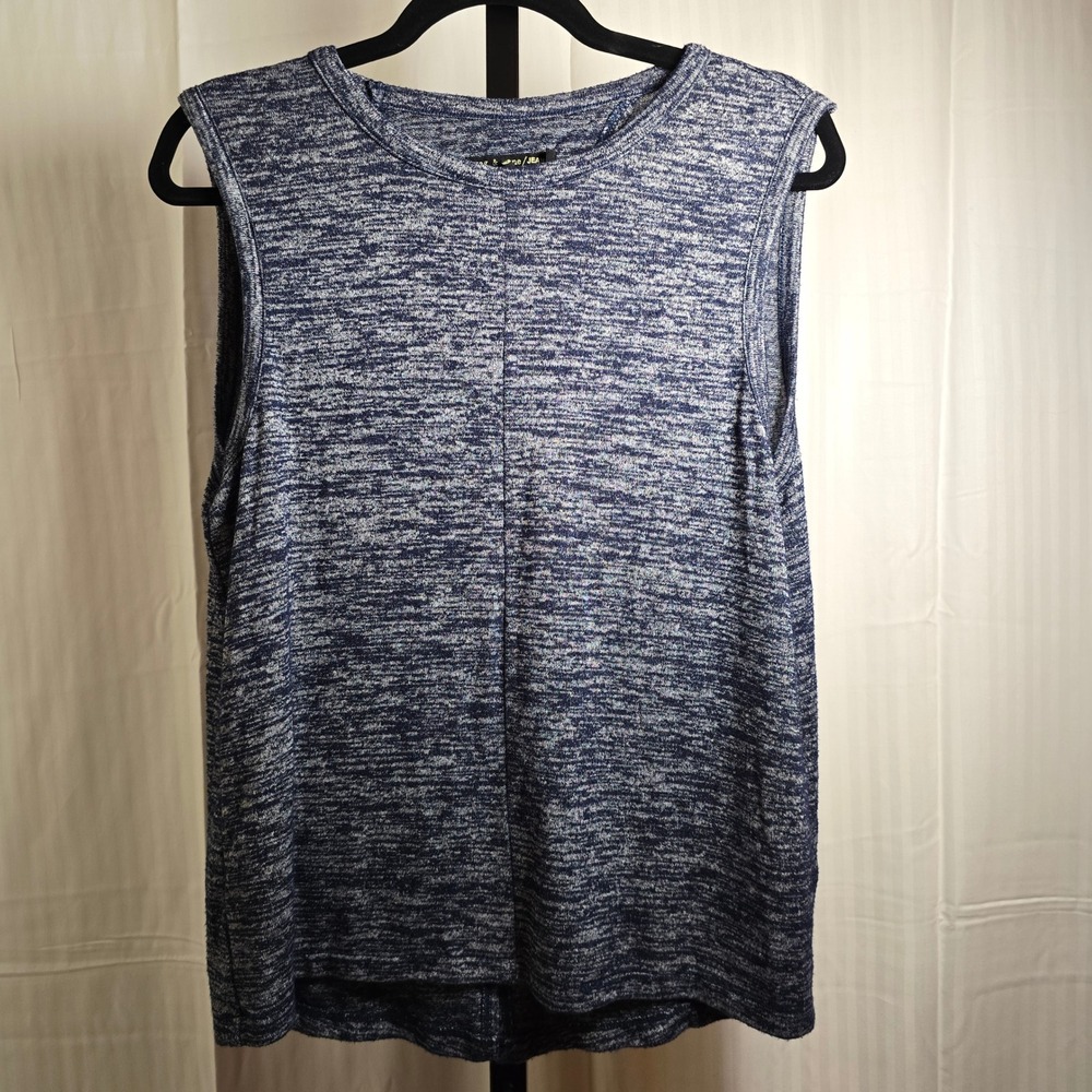 Rag & Bone Jean Women's M Tank Top Blue Gray Sleeveless Knit Casual Back Slit